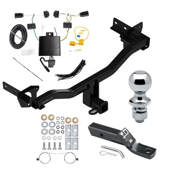 Trailer Tow Hitch For 18-25 Alfa Romeo Stelvio Exc Quadrifoglio Complete Package w/ Wiring and 1-7/8" Ball