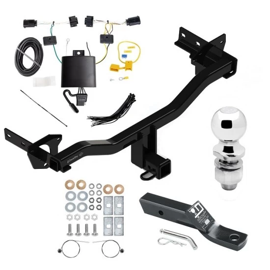 Trailer Tow Hitch For 18-25 Alfa Romeo Stelvio Exc Quadrifoglio Complete Package w/ Wiring and 2" Ball