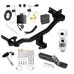 Trailer Tow Hitch For 18-25 Alfa Romeo Stelvio Exc Quadrifoglio Deluxe Package Wiring 2" Ball and Lock