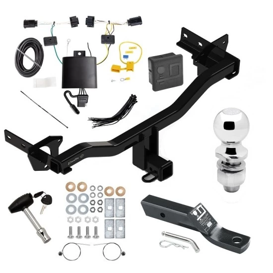Trailer Tow Hitch For 18-25 Alfa Romeo Stelvio Exc Quadrifoglio Deluxe Package Wiring 2" Ball and Lock