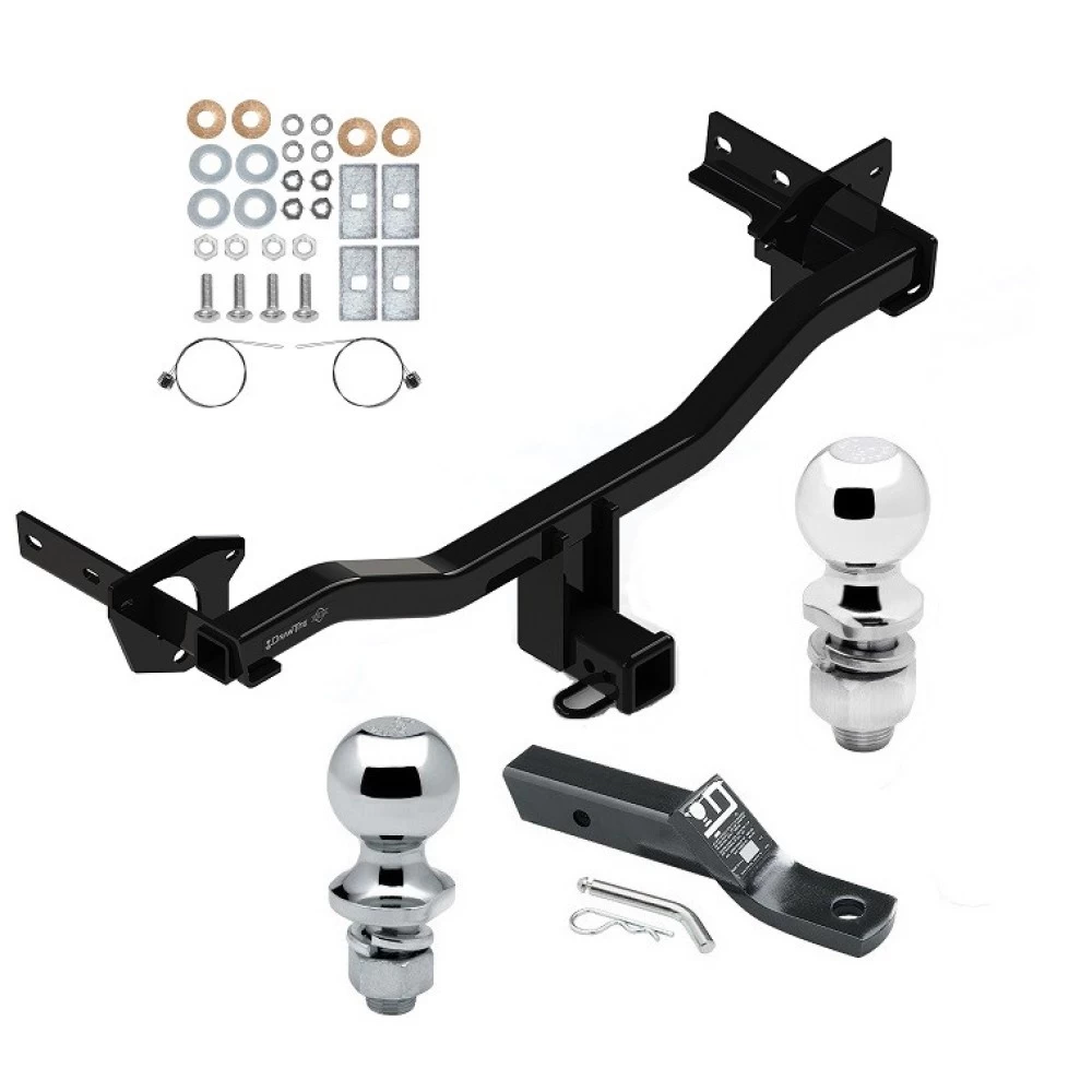 Trailer Tow Hitch For 18-25 Alfa Romeo Stelvio Except Quadrifoglio 2" Receiver w/ 1-7/8" and 2" Ball