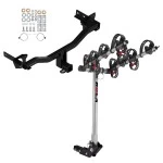 Trailer Tow Hitch For 18-25 Alfa Romeo Stelvio Except Quadrifoglio w/ 4 Bike Carrier Rack