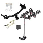 Trailer Tow Hitch For 18-24 Alfa Romeo Stelvio Except Quadrifoglio 4 Bike Rack w/ Hitch Lock and Cover