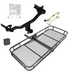 Trailer Tow Hitch For 18-25 Alfa Romeo Stelvio Except Quadrifoglio Basket Cargo Carrier Platform Hitch Lock and Cover