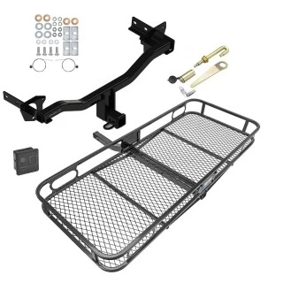Trailer Tow Hitch For 18-25 Alfa Romeo Stelvio Except Quadrifoglio Basket Cargo Carrier Platform Hitch Lock and Cover