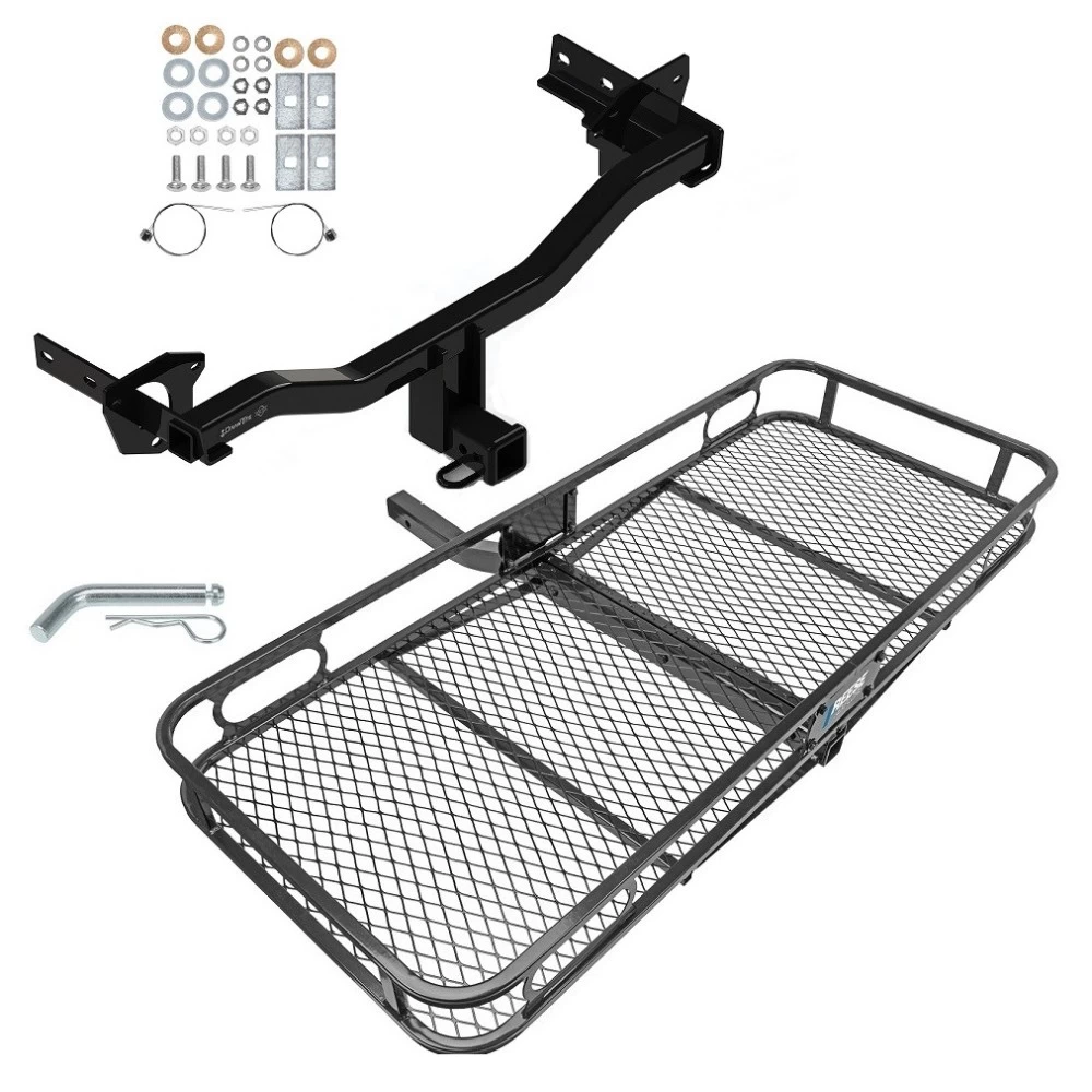 Trailer Tow Hitch For 18-25 Alfa Romeo Stelvio Except Quadrifoglio Basket Cargo Carrier Platform w/ Hitch Pin