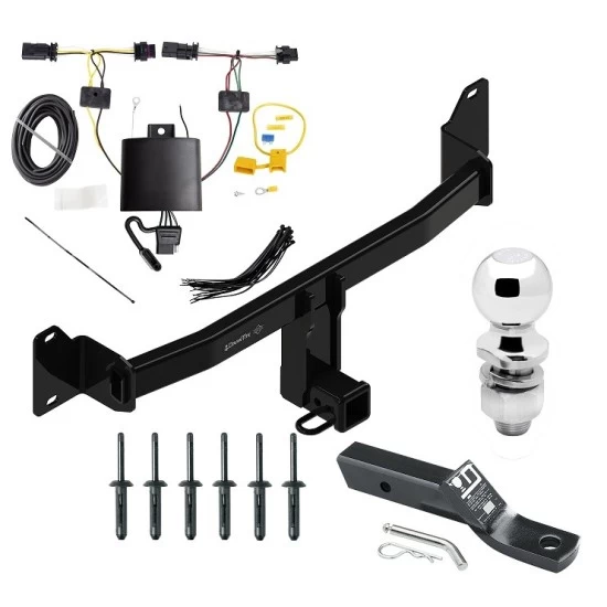 Trailer Tow Hitch For 18-23 BMW X2 All Models Complete Package w/ Wiring and 2" Ball