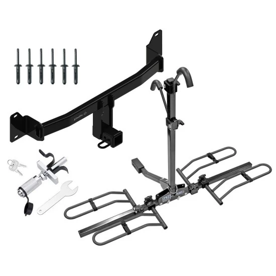 Trailer Tow Hitch For 18-23 BMW X2 Platform Style 2 Bike Rack w/ Anti Rattle Hitch Lock