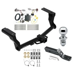 Trailer Tow Hitch For 18-23 Subaru Impreza 5 Dr. Wagon single exhaust Complete Package w/ Wiring and 1-7/8" Ball