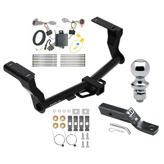 Trailer Tow Hitch For 18-23 Subaru Impreza 5 Dr. Wagon single exhaust Complete Package w/ Wiring and 1-7/8" Ball