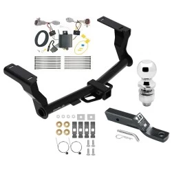 Trailer Tow Hitch For 18-23 Subaru Impreza 5 Dr. Wagon single exhaust Complete Package w/ Wiring and 2" Ball