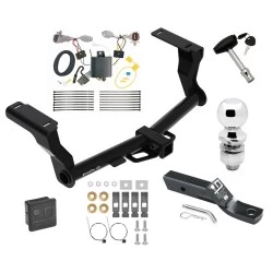 Trailer Tow Hitch For 18-23 Subaru Impreza 5 Dr. Wagon single exhaust Deluxe Package Wiring 2" Ball and Lock