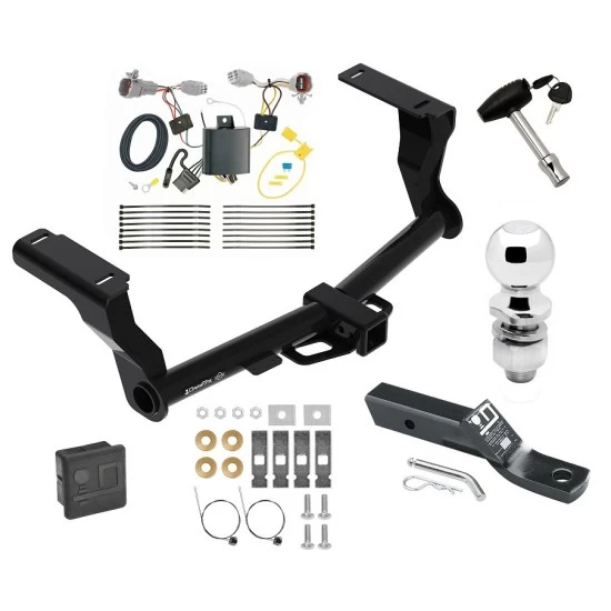 Trailer Tow Hitch For 18-23 Subaru Impreza 5 Dr. Wagon single exhaust Deluxe Package Wiring 2" Ball and Lock