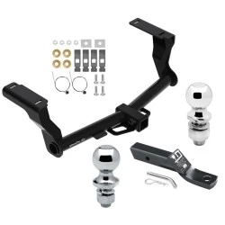 Trailer Tow Hitch For 16-26 Subaru Crosstrek 18-23 Impreza Receiver w/ 1-7/8" and 2" Ball