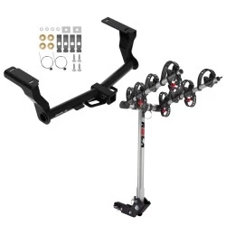 Trailer Tow Hitch For 16-26 Subaru Crosstrek 18-23 Impreza w/ 4 Bike Carrier Rack