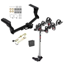 Trailer Tow Hitch For 16-26 Subaru Crosstrek 18-23 Impreza 4 Bike Rack w/ Hitch Lock and Cover