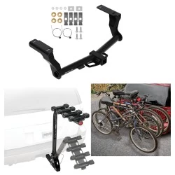 Trailer Hitch w/ 4 Bike Rack For 16-26 Subaru Crosstrek 18-23 Impreza Approved for Recreational & Offroad Use Carrier for Adult Woman or Child Bicycles Foldable