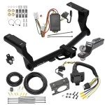 Trailer Hitch Tow Package w/ 7-Way RV Wiring For 16-24 Subaru Crosstrek Except Hybrid w/ 2" Drop Mount 2" Ball Class 3 2" Receiver All Models