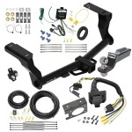 Trailer Hitch Tow Package w/ 7-Way RV Wiring For 18-24 Subaru Crosstrek w/ 2" Drop Mount 2" Ball Class 3 2" Receiver