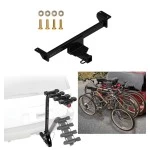 Trailer Hitch w/ 4 Bike Rack For 19-25 INFINITI QX50 Approved for Recreational & Offroad Use Carrier for Adult Woman or Child Bicycles Foldable