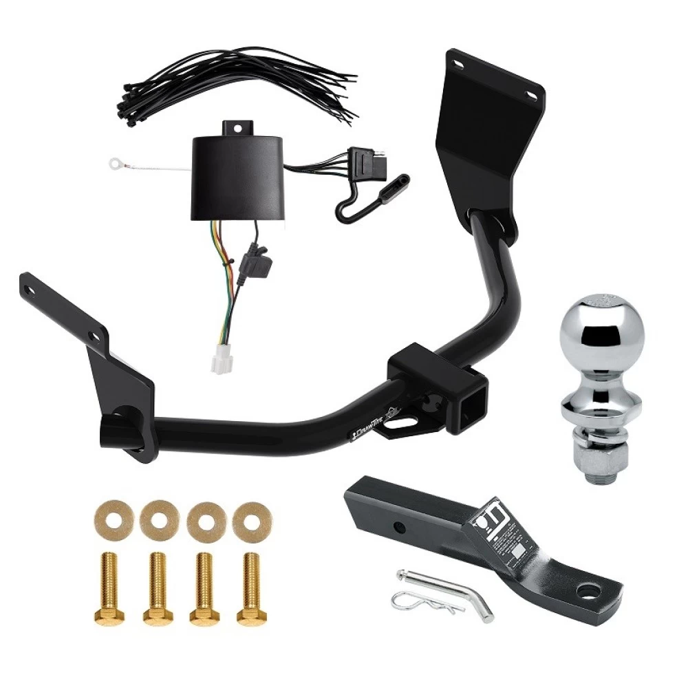 Trailer Tow Hitch For 19-26 Acura RDX w/ +12V Power Provision Complete Package w/ Wiring and 1-7/8" Ball