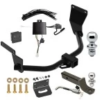 Ultimate Tow Package For 19-26 Acura RDX w/ +12V Power Provision Trailer Hitch w/ Wiring 2" Drop Mount Dual 2" and 1-7/8" Ball Lock Bracket Cover 2" Receiver