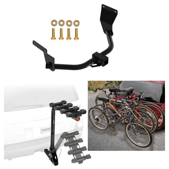 Trailer Hitch w/ 4 Bike Rack For 19-26 Acura RDX Approved for Recreational & Offroad Use Carrier for Adult Woman or Child Bicycles Foldable