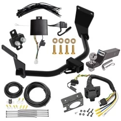 Trailer Hitch Tow Package w/ 7-Way RV Wiring For 19-26 Acura RDX w/ +12V Power Provision w/ 2" Drop Mount 2" Ball Class 3 2" Receiver