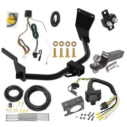 Trailer Hitch Tow Package w/ 7-Way RV Wiring For 19-26 Acura RDX All Models w/ 2" Drop Mount 2" Ball Class 3 2" Receiver