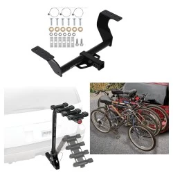 Trailer Hitch w/ 4 Bike Rack For 19-27 Subaru Forester 22-26 WRX Approved for Recreational & Offroad Use Carrier for Adult Woman or Child Bicycles Foldable