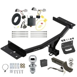 Ultimate Tow Package For 20-27 Ford Explorer All Models Trailer Hitch w/ Wiring 2" Drop Mount Dual 2" and 1-7/8" Ball Lock Bracket Cover 2" Receiver