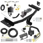 Trailer Hitch Tow Package w/ 7-Way RV Wiring For 20-27 Lincoln Aviator All Models w/ 2" Drop Mount 2" Ball Class 4 2" Receiver
