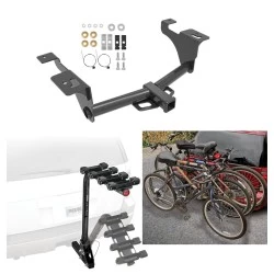 Trailer Hitch w/ 4 Bike Rack For 20-25 Subaru Legacy Outback Wagon Approved for Recreational & Offroad Use Carrier for Adult Woman or Child Bicycles Foldable