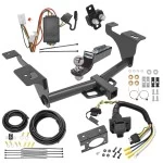 Trailer Hitch Tow Package w/ 7-Way RV Wiring For 20-24 Subaru Outback Wagon w/ 2" Drop Mount 2" Ball Class 3 2" Receiver Reese