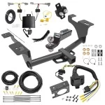 Trailer Hitch Tow Package w/ 7-Way RV Wiring For 20-25 Subaru Legacy All Models w/ 2" Drop Mount 2" Ball Class 3 2" Receiver