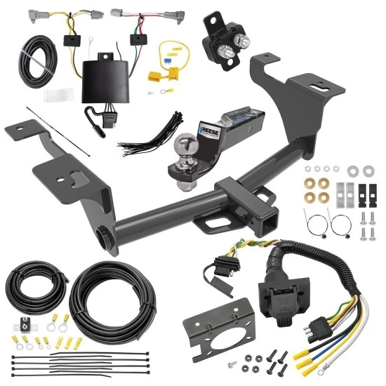 Trailer Hitch Tow Package w/ 7-Way RV Wiring For 20-25 Subaru Legacy All Models w/ 2" Drop Mount 2" Ball Class 3 2" Receiver