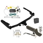 Trailer Tow Hitch For 14-19 Toyota Highlander Deluxe Package Wiring 2" Ball Mount and Lock