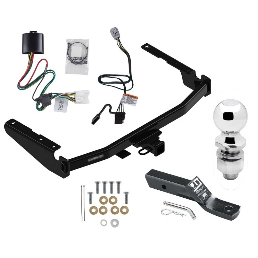 Trailer Tow Hitch For 20-26 Toyota Highlander (Excluding XSE) Complete Package w/ Wiring and 2" Ball