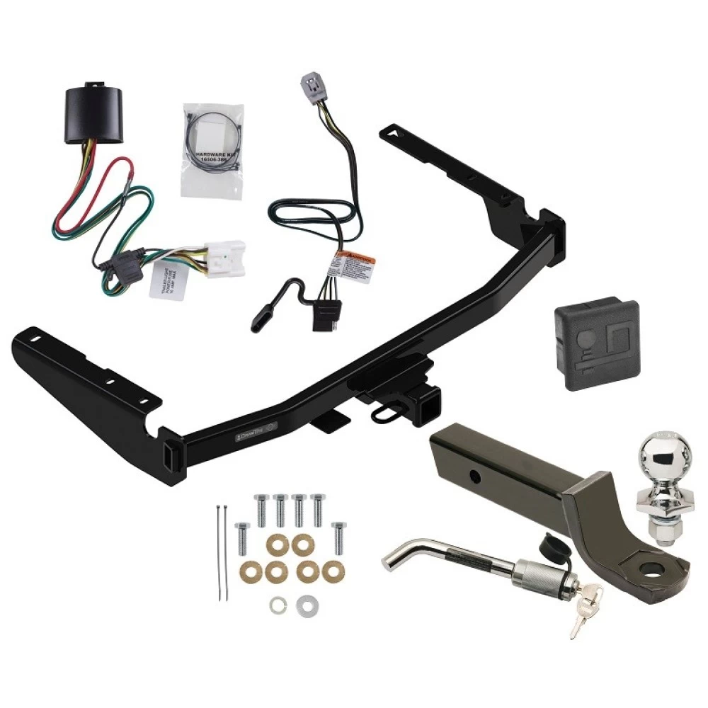 Trailer Tow Hitch For 20-26 Toyota Highlander (Excluding XSE) Deluxe Package Wiring 2" Ball Mount and Lock