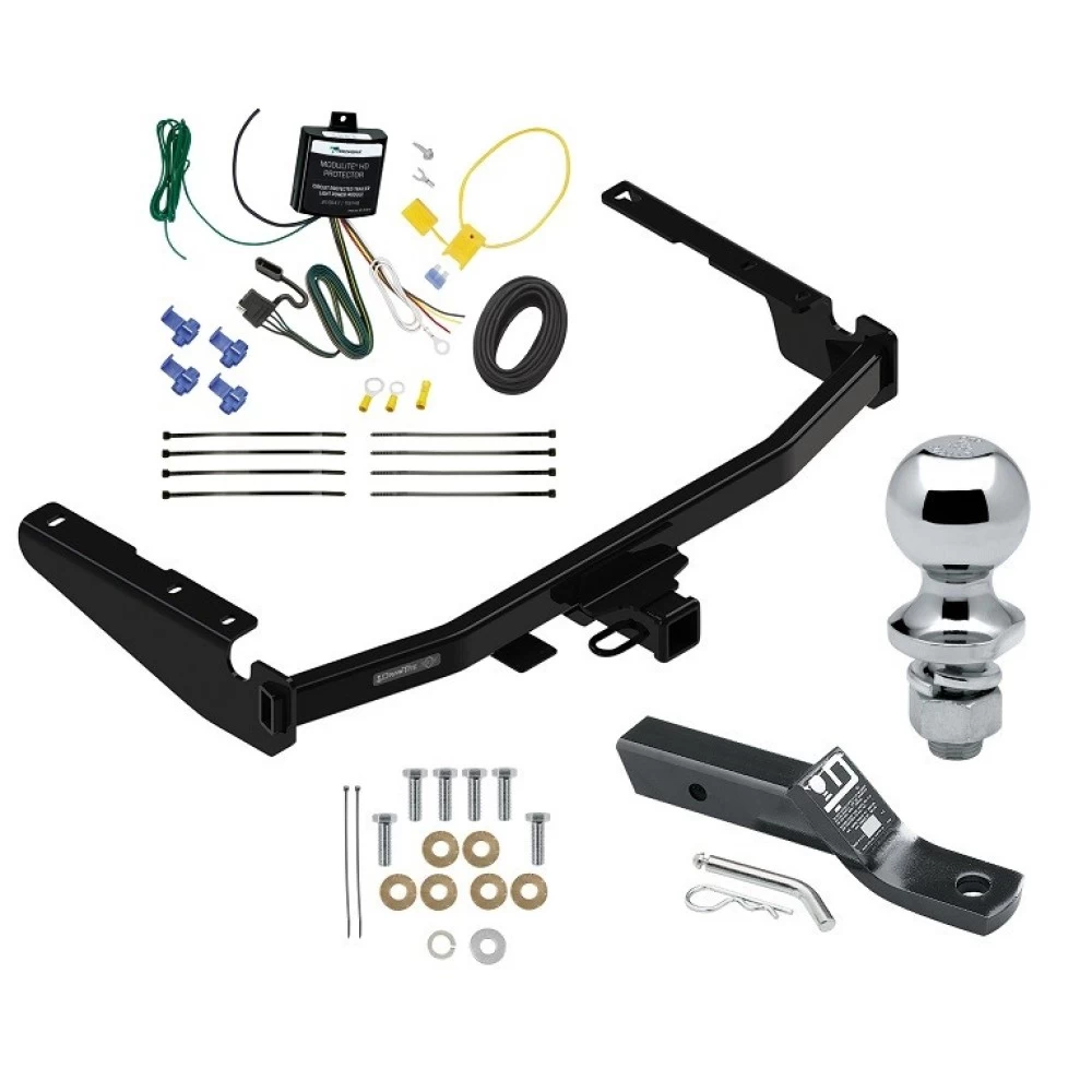 Trailer Tow Hitch For 18-22 Lexus RX350L w/ Factory Tow PKG Complete Package w/ Wiring and 1-7/8" Ball