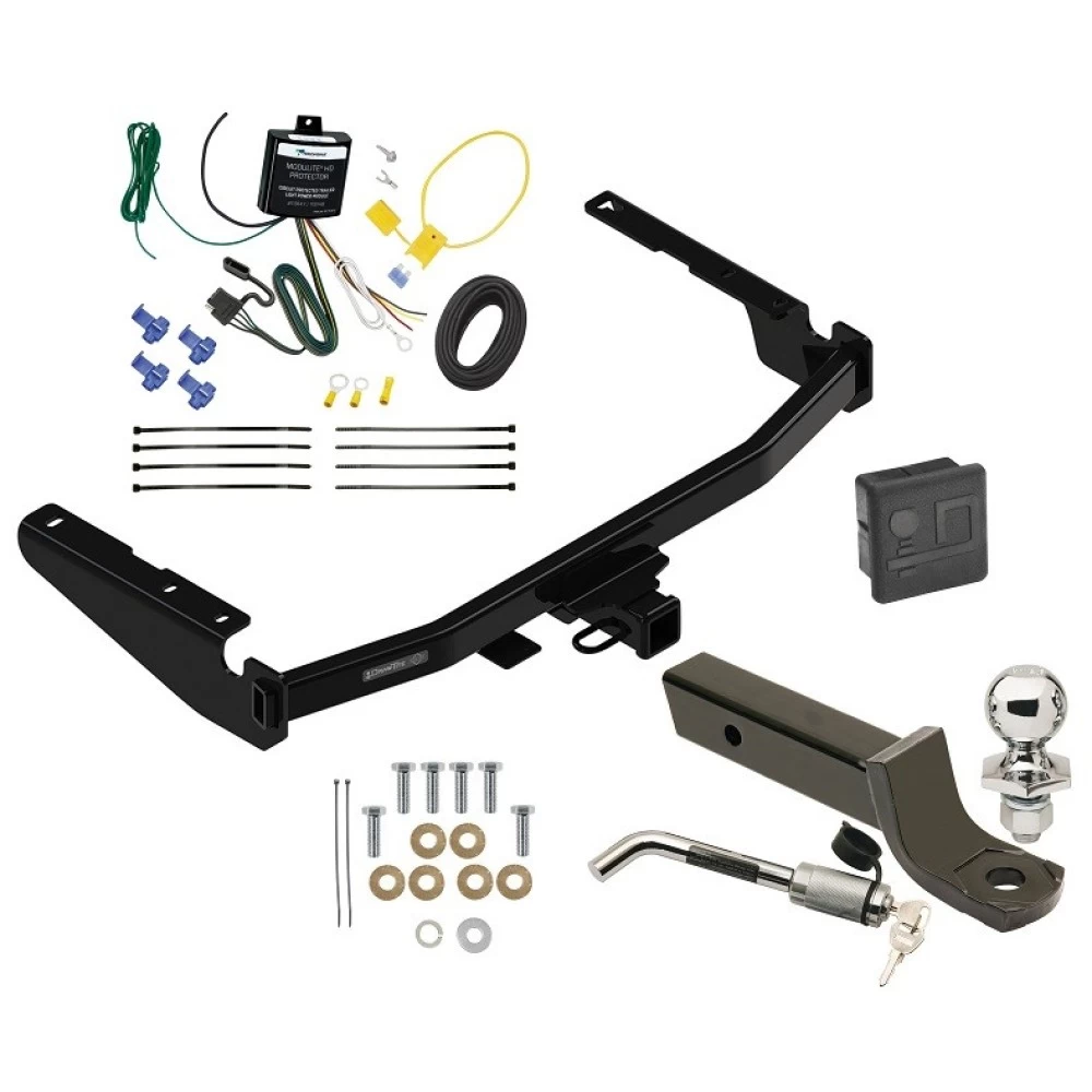 Trailer Tow Hitch For 18-22 Lexus RX350L w/ Factory Tow PKG Deluxe Package Wiring 2" Ball Mount and Lock