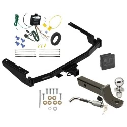Trailer Tow Hitch For 18-22 Lexus RX350L w/ Factory Tow PKG Deluxe Package Wiring 2" Ball Mount and Lock