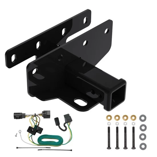 Trailer Hitch w/ Wiring For 07-18 Jeep Wrangler JK All Models Class 3 2" Tow Receiver Tekonsha