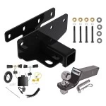 Custom Fit Trailer Hitch Wiring Harness (Plug & Play) 2" Drop Ball-Mount w/ Pin/Clip 2" Chrome Ball Installation Hardware Installation Instructions 76382 118786 21536 Draw-Tite Tow Package 18-23 Jeep Wrangler JL (New Body Style) Trailer Hit Tow Package For 18-24 Jeep Wrangler JL (New Body Style) Trailer Hitch w/ Wiring 2" Drop Mount 2" Ball 2" Receiver