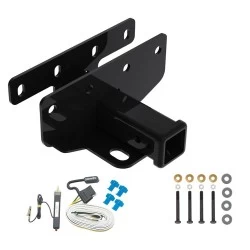 Trailer Hitch w/ Wiring For 07-18 Jeep Wrangler JK 18-25 Wrangler JL Class 3 2" Tow Receiver Tekonsha