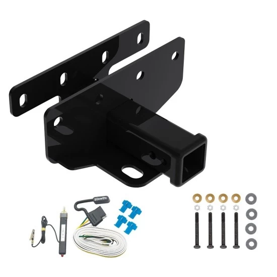 Trailer Hitch w/ Wiring For 07-18 Jeep Wrangler JK 18-25 Wrangler JL Class 3 2" Tow Receiver Tekonsha