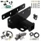 Trailer Hitch Tow Package w/ 7-Way RV Wiring For 07-18 Jeep Wrangler JK All Models w/ 2" Drop Mount 2" Ball Class 3 2" Receiver