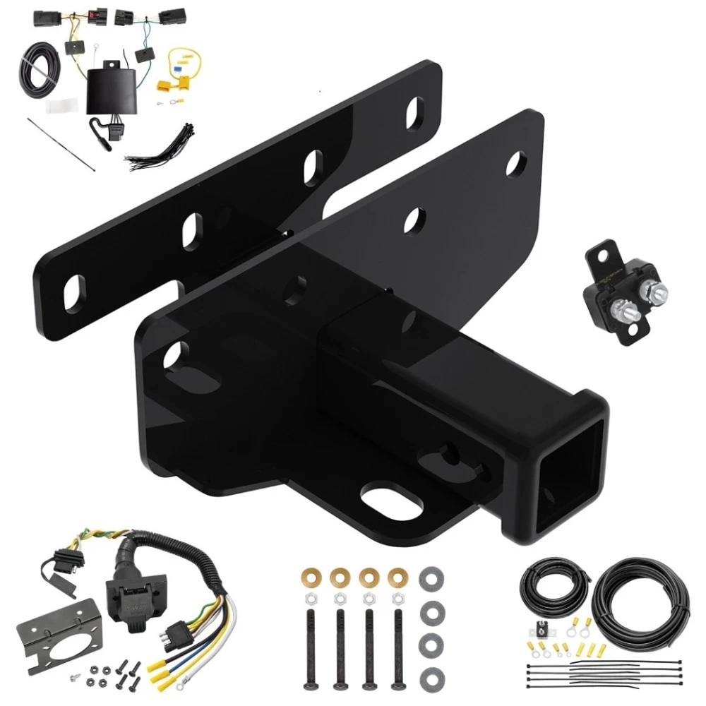 Trailer Hitch w/ 7-Way RV Wiring For 18-27 Jeep Wrangler JL All Models Class 3 2" Receiver