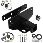 Trailer Hitch w/ 7-Way RV Wiring For 18-27 Jeep Wrangler JL All Models Class 3 2" Receiver