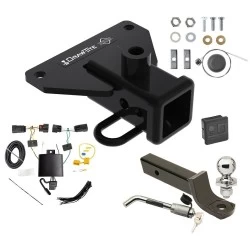 Trailer Tow Hitch For For 20-27 Jeep Gladiator All Models Deluxe Package Wiring 2" Ball Mount and Lock